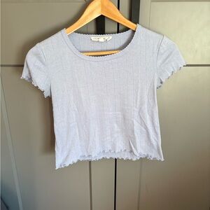 Hippie Rose Soft Purple Ruffle Crop Top